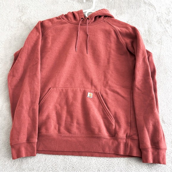 Carhartt Hoodie Women XS Pullover Long Sleeve Drawstring Cozy Outdoor Comfy Pink - Picture 1 of 10